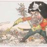 Британская карикатура Суворов пожирает французскую армию